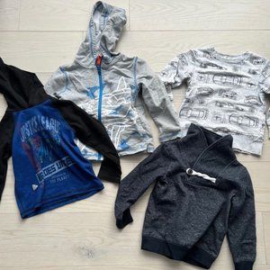Set of 4 Lot Boy's Sweaters & Hoodies Various  Sizes 3-4 Years